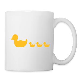 Gummienten-Familien / rubber duck family (1c) - Mug - white - Right