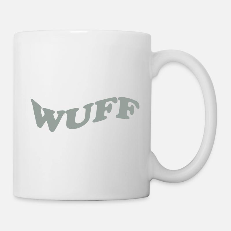 wuff hund - Tasse - Weiß