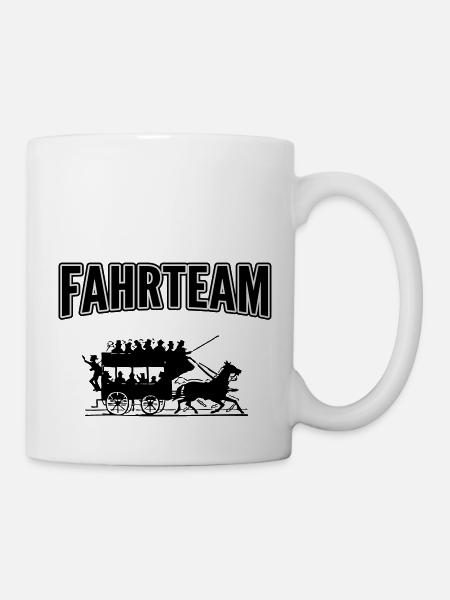 Fahrteam mit Kutsche - Tasse - Weiß