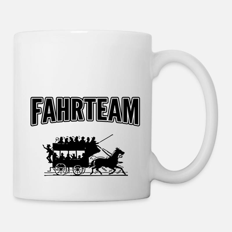 Fahrteam mit Kutsche - Tasse - Weiß