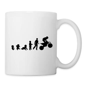 Evolution human rights motocross sports - Mug - white - Right
