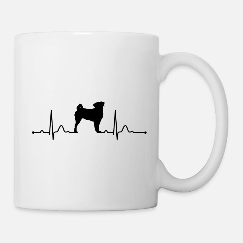 APPENZELL BOUVIER rythme cardiaque du rythme cardiaque - Mug blanc - blanc