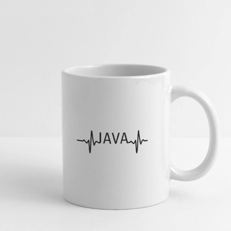 Herzschlag JAVA Tasse
