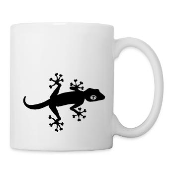 Lustiger Gecko - Tasse - Weiß - Rechts