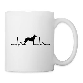 COLLIE Smooth heartbeat Herzschlag - Tasse - Weiß - Rechts