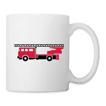 Feuerwehrauto (fire engine) - Tasse - Weiß - Rechts