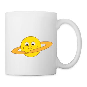 Dicker Saturn - Tasse - Weiß - Rechts