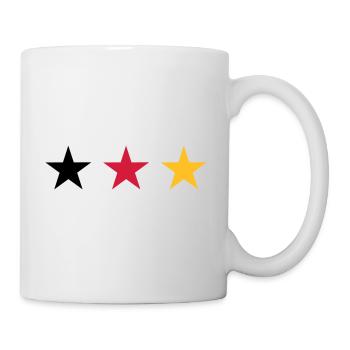 Drei Sterne Deutschlandfahne - Tasse - Weiß - Rechts