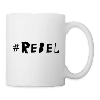 Schriftzug / Hastag rebel - Tasse - Weiß - Rechts