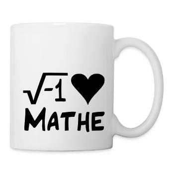 I love MATHE - Tasse - Weiß - Rechts