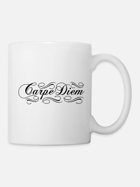 Carpe Diem de - Tasse - Weiß