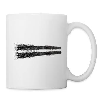 Tire piste noire - Mug blanc - blanc - Droite