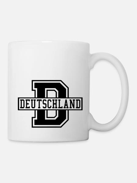Deutschland D College Style - Tasse - Weiß