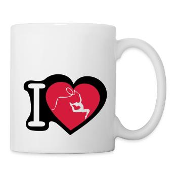 grs love heart heart gymnastique3 - Mug - white - Right