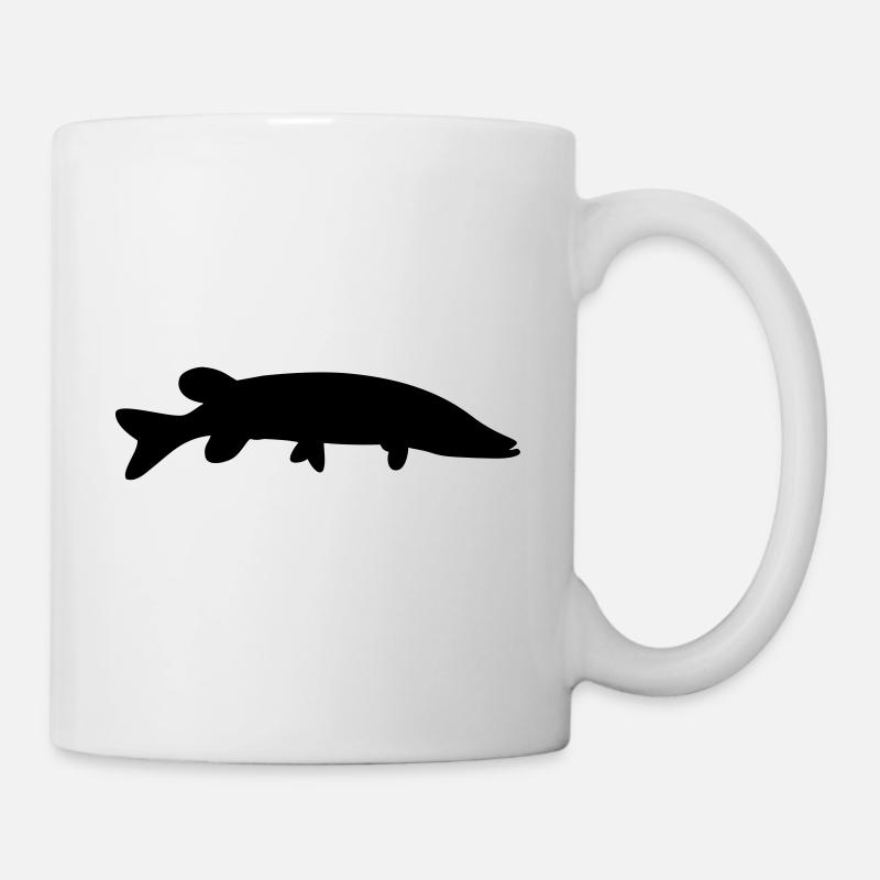 Fish silhouette pike - Mug - white