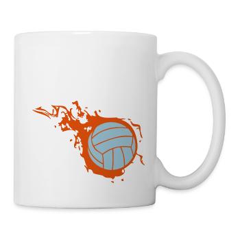 Ballon-Volleyball Flamme Feuerball 302 - Tasse - Weiß - Rechts