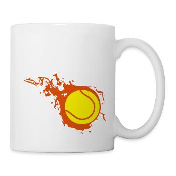 tennis ball flame fireball302 - Mug - white - Right