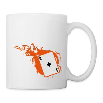 carte poker card as flamme pique1 - Mug blanc - blanc - Droite