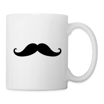 Schnurrbart - Tasse - Weiß - Rechts