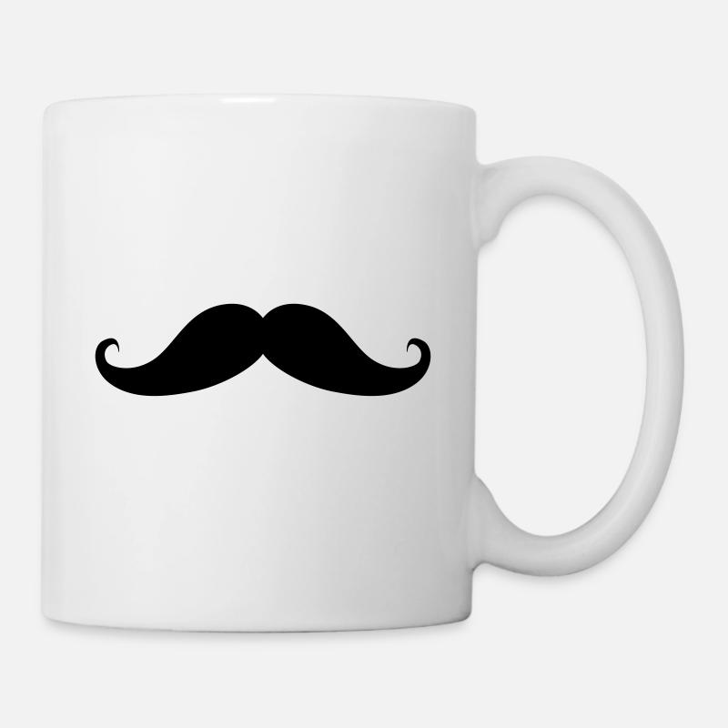 moustache - Mug blanc - blanc