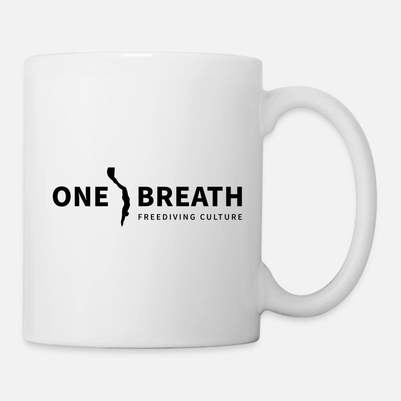 One Breath – Freediving - Tasse - Weiß