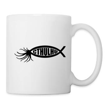 Cthulhu-Fisch - Tasse - Weiß - Rechts