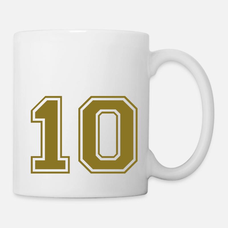 nummer - 10 - Tasse - Weiß
