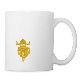 Boxer - travel enduro motorcycle with driver - Mug - white - Right