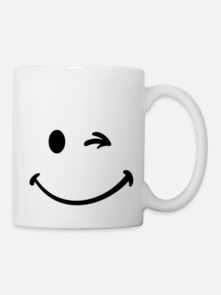 Smiley face - Tasse - Weiß