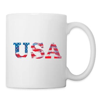 USA drapeau drapeau police lettre amérique - Mug blanc - blanc - Droite