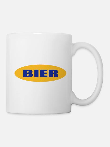 bier - Tasse - Weiß