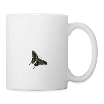 Schmetterling Wald - Tasse - Weiß - Rechts