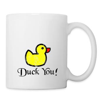 Squeak Duck - Duck - Duck vous! Cadeau vintage - Mug blanc - blanc - Droite