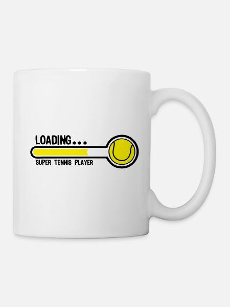 tennis loading super player1 - Mug blanc - blanc