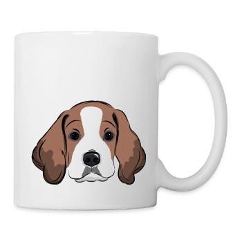 Beagle Welpe, Hundeliebhaber, Geschenkidee - Tasse - Weiß - Rechts