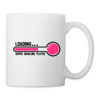 Bowling-Kugel Super-Laden Spieler1 - Tasse - Weiß - Rechts