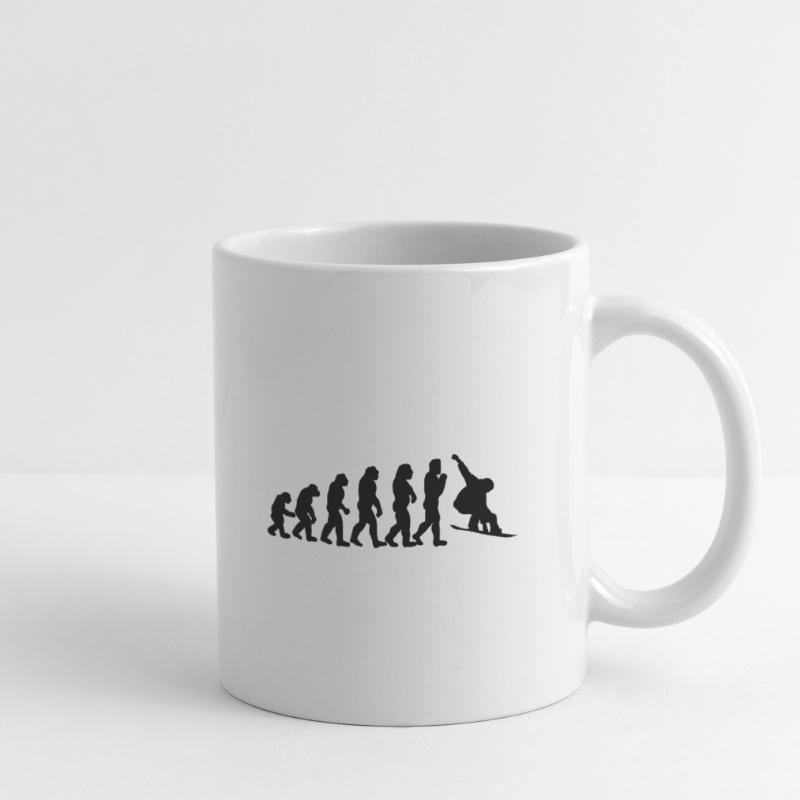évolution de surf des neiges Mug blanc