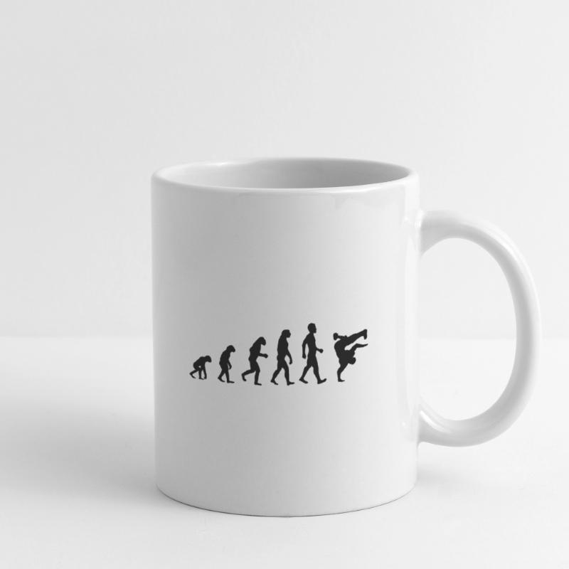 Evolution Breakdance Motiv als Geschenk Tasse