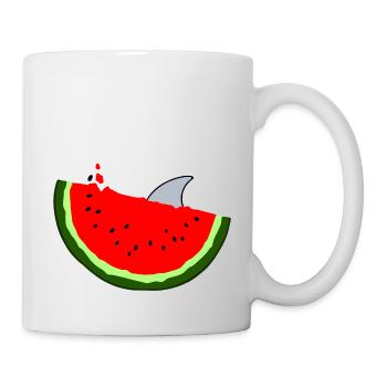 Watermelon shark summer vacation surfer gift - Mug - white - Right