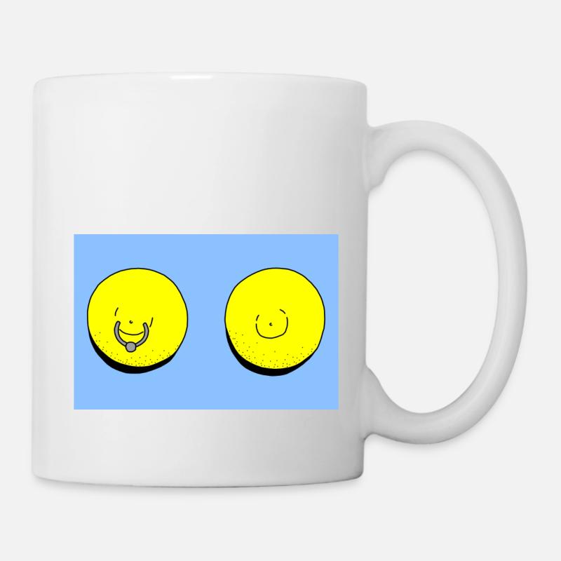 lemon light blue - Mug - white