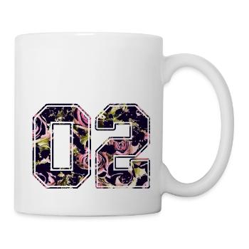 Number two 02 roses pattern - Mug - white - Right