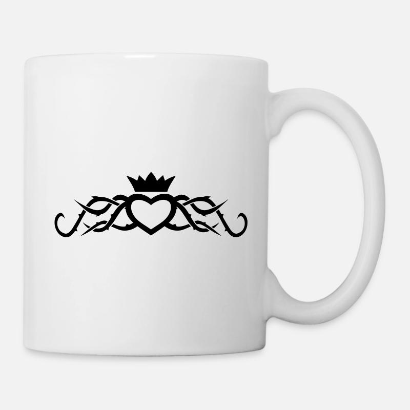Tribal Heart with Thorns - Mug - white