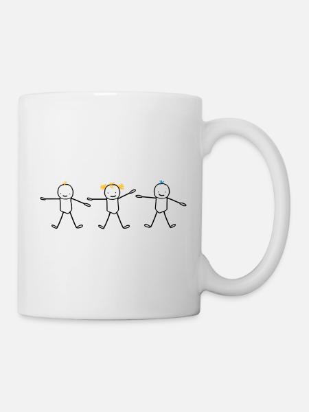 brothers and sisters (customizable hair) - Mug - white