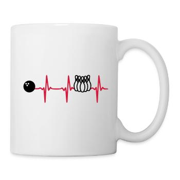 Battement de coeur bowling - Mug blanc - blanc - Droite