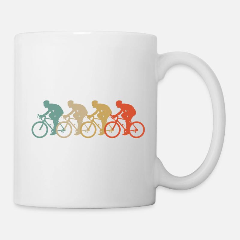 Rétro Vintage Style Vélo Cyclisme Deux roues Sport - Mug blanc - blanc