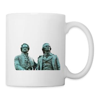 Weimar Göthe Schiller monument - Mug - white - Right
