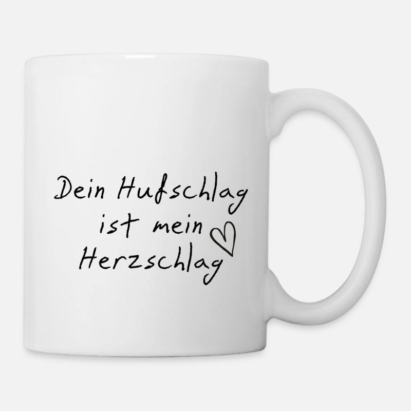 Hufschlag herzschlag - Tasse - Weiß
