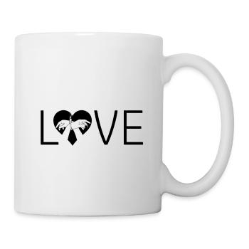 Love Bondage Herz Handschellen Liebe - Tasse - Weiß - Rechts