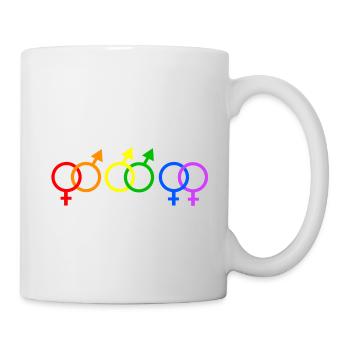 L'amour est l'amour Gay Pride LGBT - Mug blanc - blanc - Droite