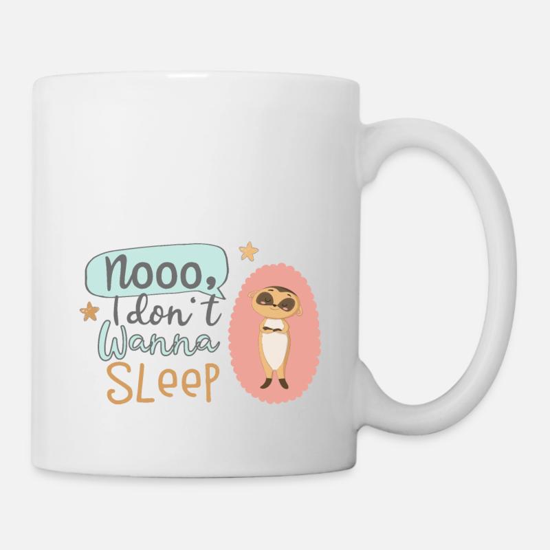 Petit suricate surdoué ne veut pas dormir - Mug blanc - blanc